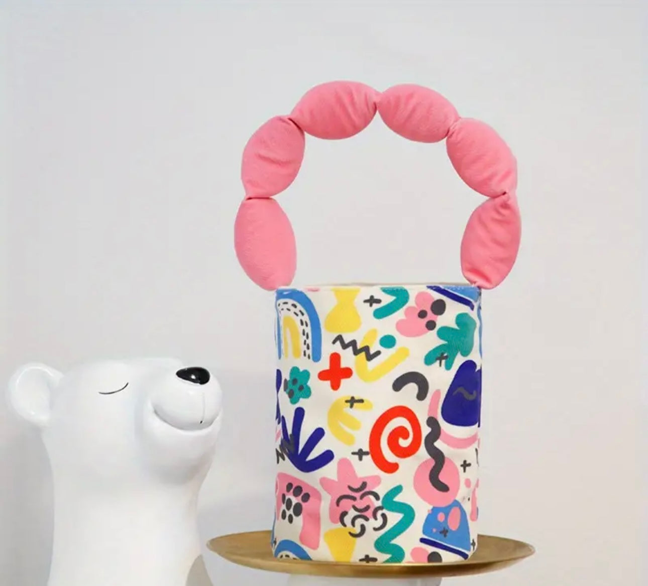 Bolso en tela estampado