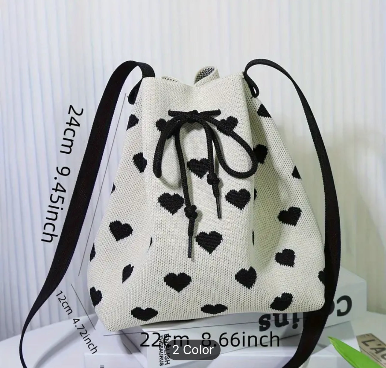 Mochila Knit corazones